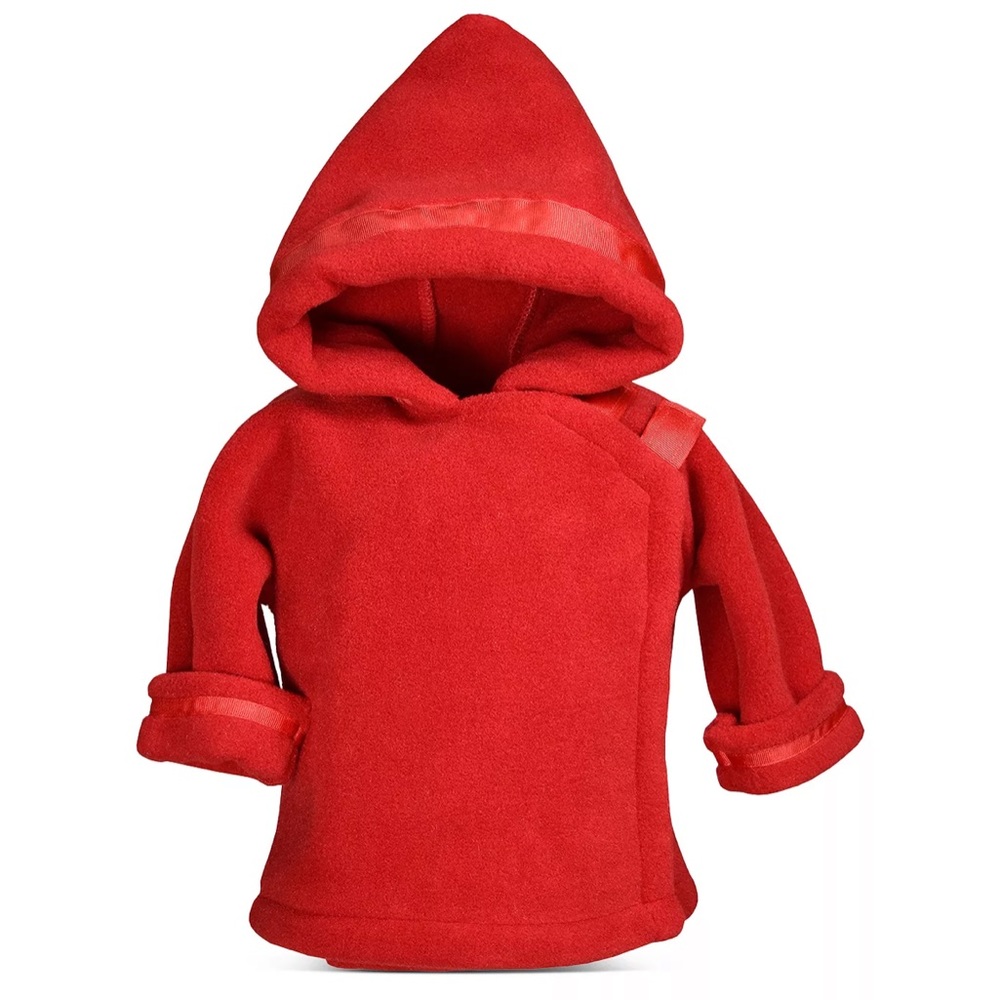 American Widgeon Unisex Red Hooded Fleece Jacket in very good condition